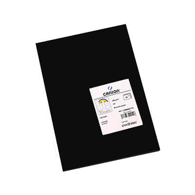 Cartolina Iris A4 185g negre( pack 50)