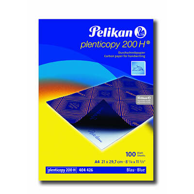Paper carbó Pelikan blau per mà