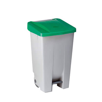 Contenidor amb tapa, rodes i pedal 120l