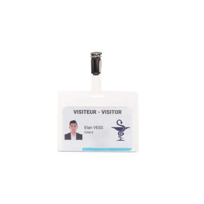 Pack 25 identificadors de visita 95x75mm
