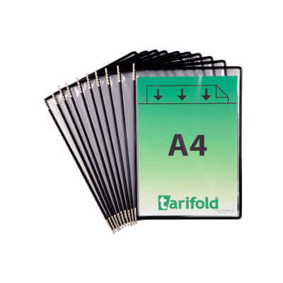 Paquete 10 fundas clasificador Tarifold negras