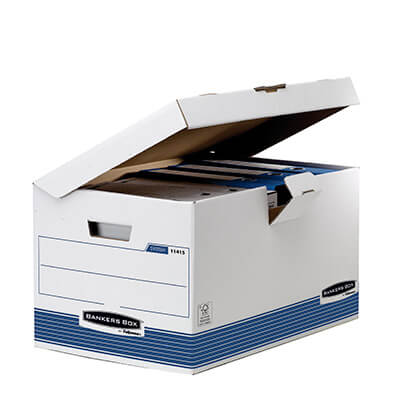 Maxi contenidor d´arxius amb tapa fixa blau