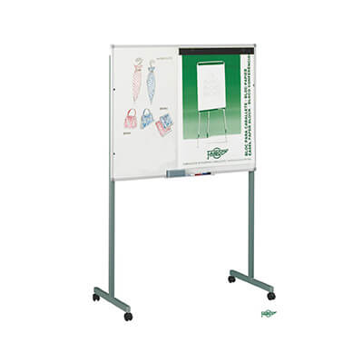 Pizarra Faibo 122x150cm blanca con soporte
