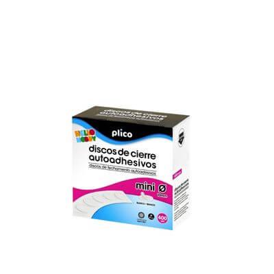 Discos cierre textil Plico 10mm autoadhesiv blanco