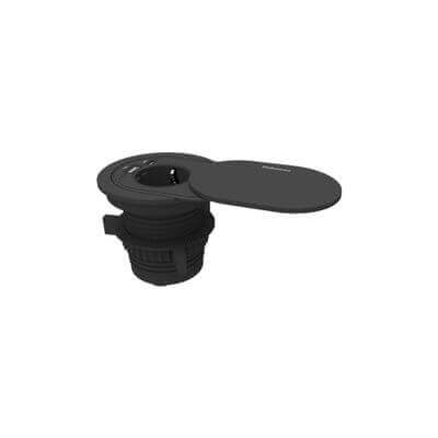 Toma empotrable con USB negro Fellowes