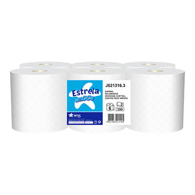 Bobina paper eixugamans en metxa 130m (pack 6)