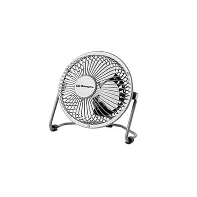 Ventilador mini sobremesa-USB 10 cm plata