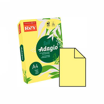 Paquete papel Adagio A4 80g amarillo pastel