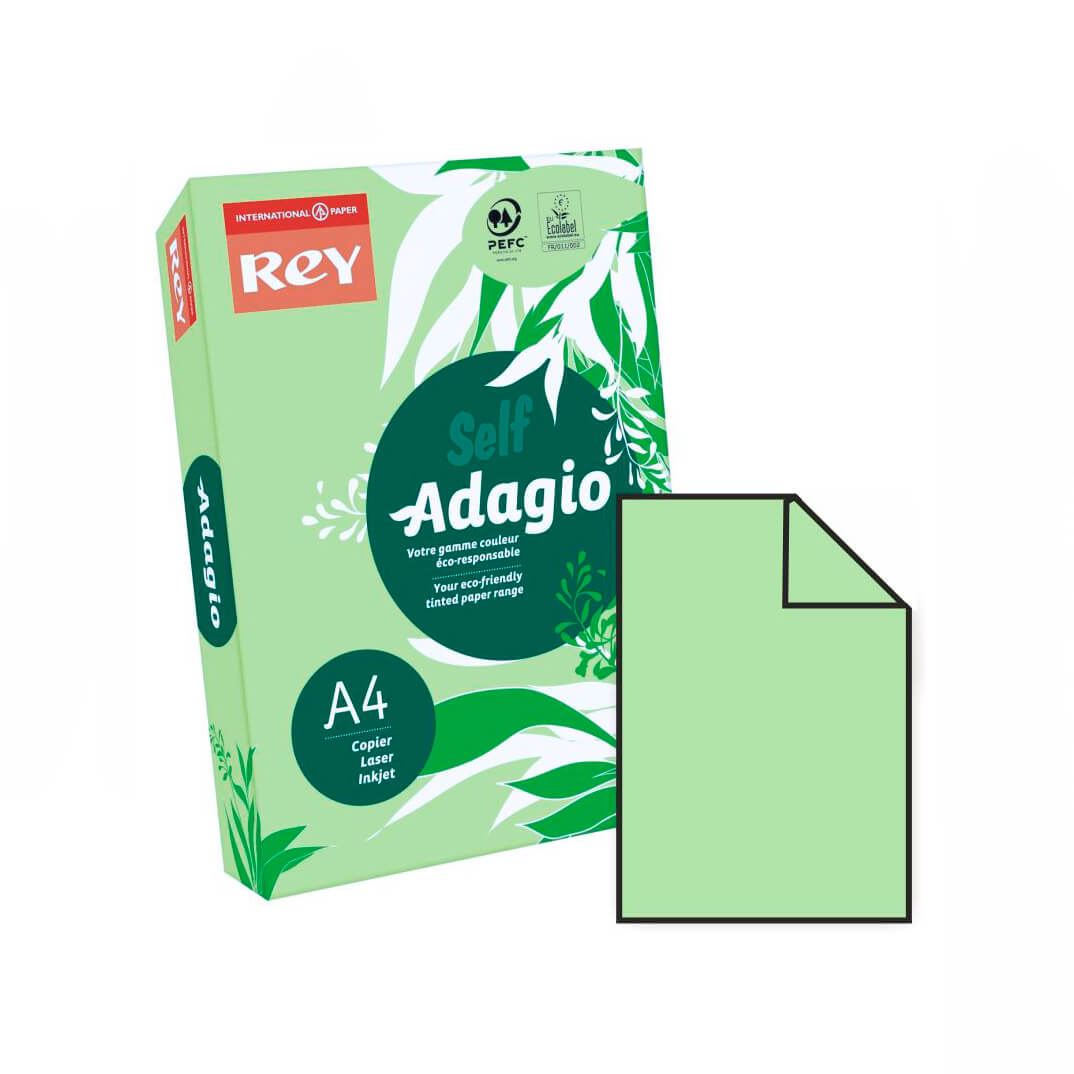 Paquete papel Adagio A4 80g verde esmeralda