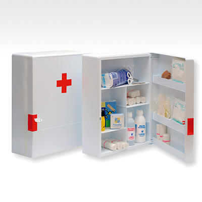 Botiquín emergencias cerradura y llave