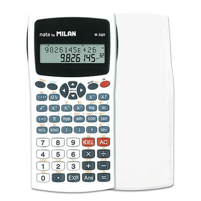 Calculadora científica Milan M240 blanca