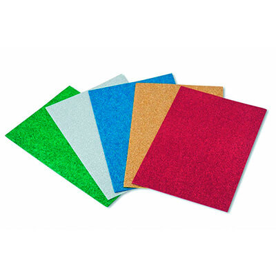 Hojas goma Eva purpurina 40x60 surtido