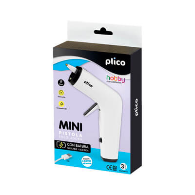 Pistola de cola Plico mini 10W amb batería