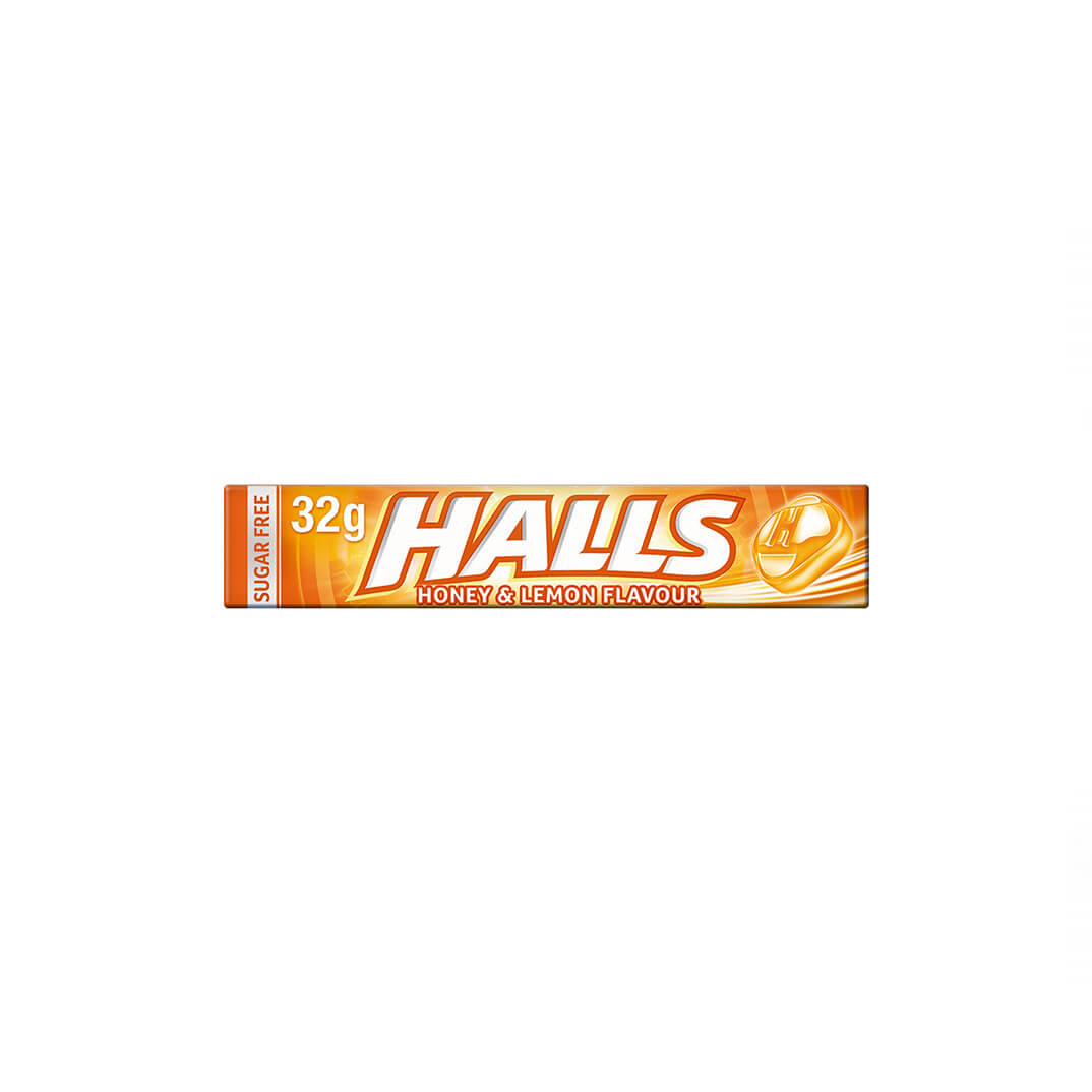 Caixa 20 paquets carmels Halls Cool Mel i Llimona