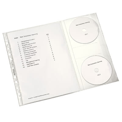 Bolsa 5 fundas A4 120 micras cd/dvd (2cd's)