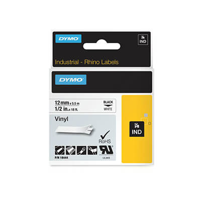 Cinta Dymo rhino ID1-12 mm blanco vinilo