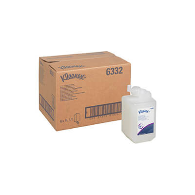 Pack de 6 gel ducha Kleenex 1 litro blanco
