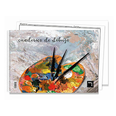 Cuaderno dibujo liso 230x330 sin recuadro 20 hojas