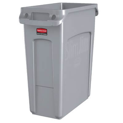 Paperera gris amb nances de 60 litres