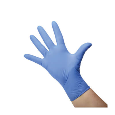 Caixa 100 guants nitril color blau talla M
