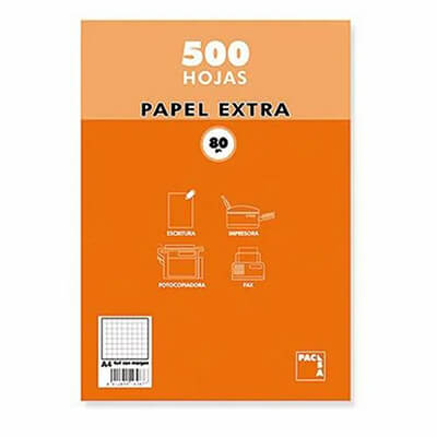 Paquete 500 hojas A4 C4 80g (resma)