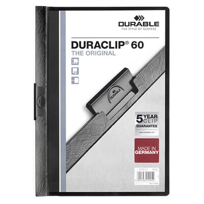 Carpeta Duraclip A4 60 fulls color negre