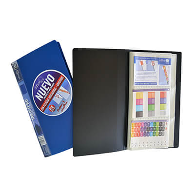 Tarjetero PP azul (60 tarjetas)