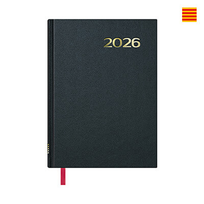Agenda bàsica  D/P Català 14x20 negra