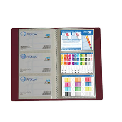 Tarjetero PP burdeos (120 tarjetas)