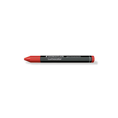 Caixa 12 llapis cera vermella Staedtler