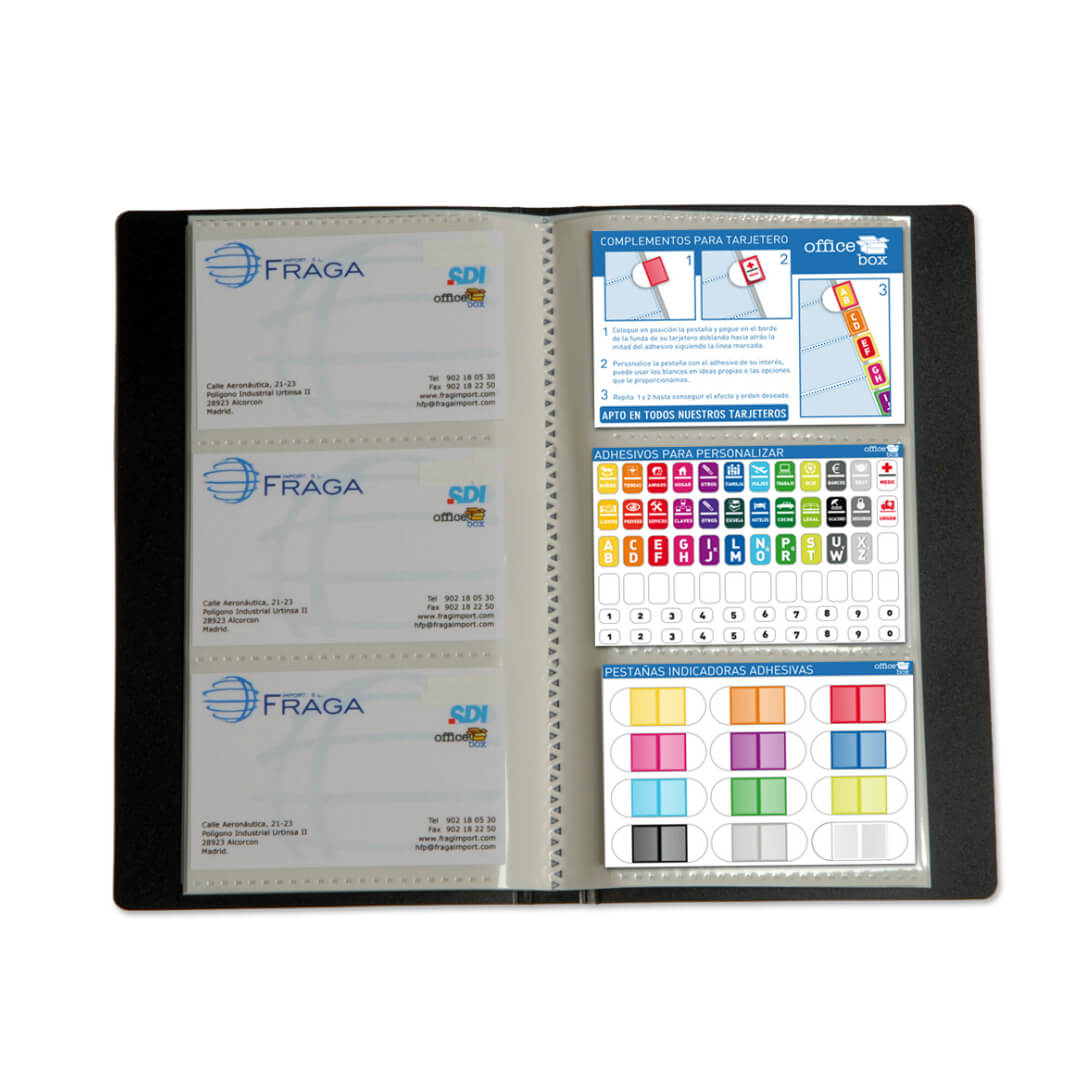 Tarjetero PP negro (240 tarjetas)