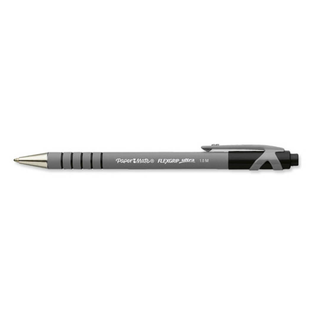 Bolígrafo Paper Mate flexgrip retráctil negro