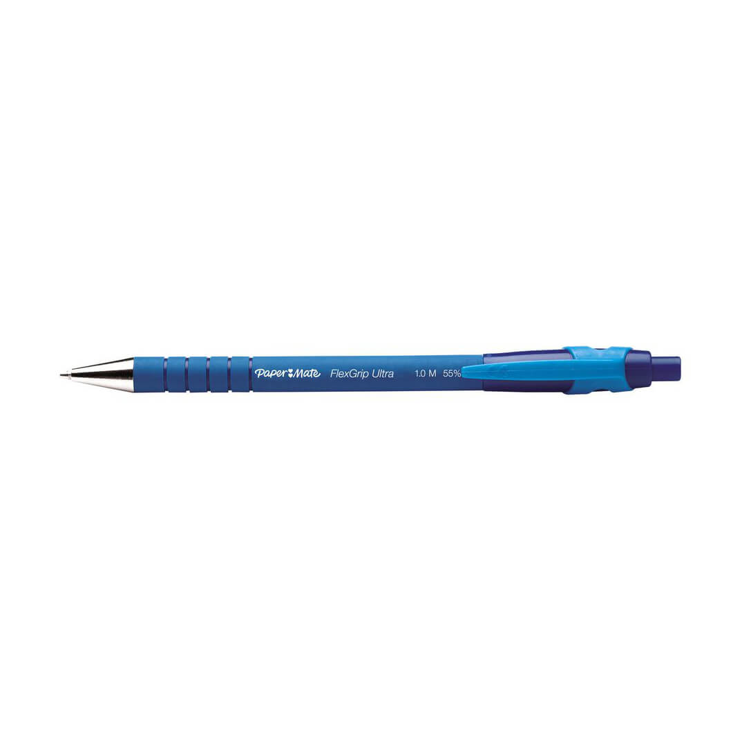 Bolígrafo Paper Mate flexgrip retráctil azul