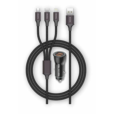 Carregador de Cotxe Tech One Tech TEC2810/ 2xUSB+C