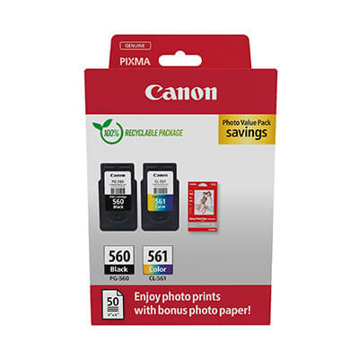 Canon PG560+CL561 negre+tricolor pack de 2