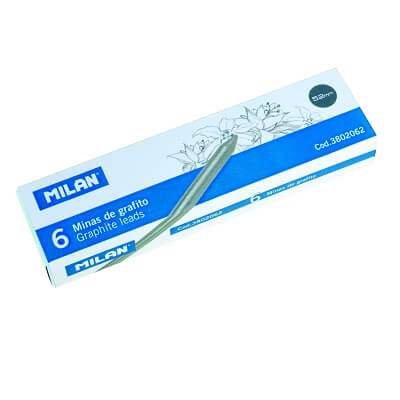 Estuche de 6 minas Milan 5,2 mm grafito