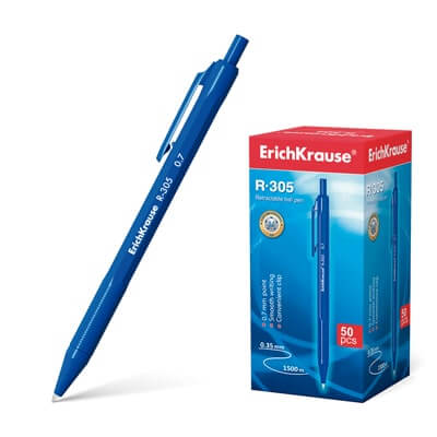 Bolígrafo ErichKrause retráctil R-305 azul