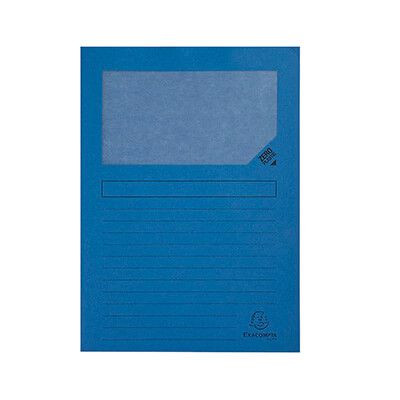 Pack 25 Dosier ventanilla A4 azul claro