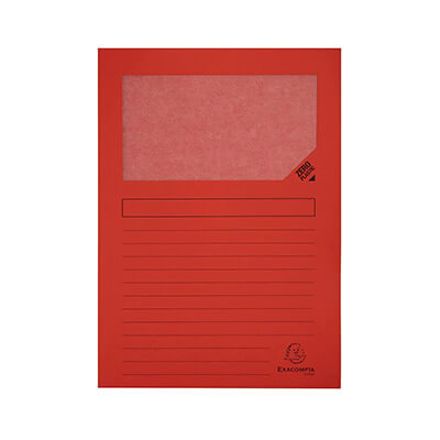 Pack 25 Dossier finestra A4 vermell