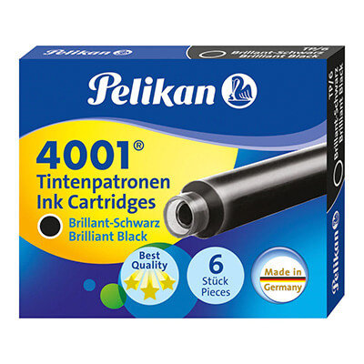 Cajita 6 cartuchos Pelikan TP6 negro