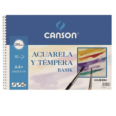Bloc aquarel·la Canson A4+ llis 370g 10 fulls