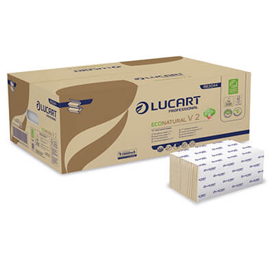 Toallita secamanos Lucart Econatural plegada "V"