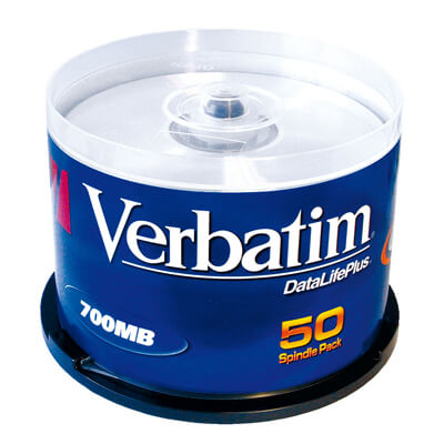 Bobina 50 CD-r 700MB Verbatim imprimible
