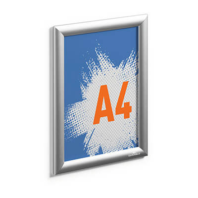 Marc expositor Durable mural alumini A4 platejat