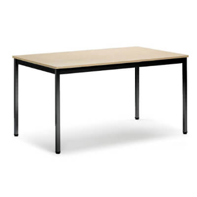 Mesa CADÍ con estructura negra sobre haya 180x80