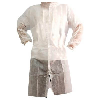 Bata visita desechable talla única Blanca