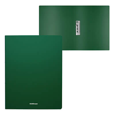 Carpeta con pinza lateral y tapa verde