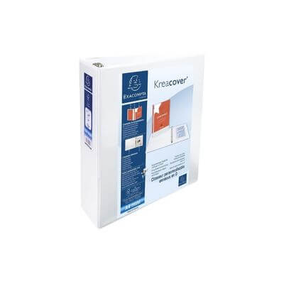 Carpeta cangur A4 Exacompta 4 anelles 60 mm blanc
