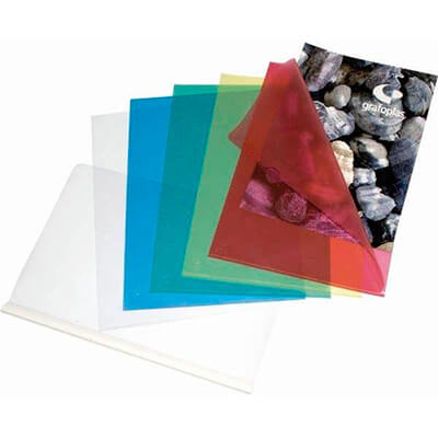 Dosier uñero Folio PP piel naranja azul