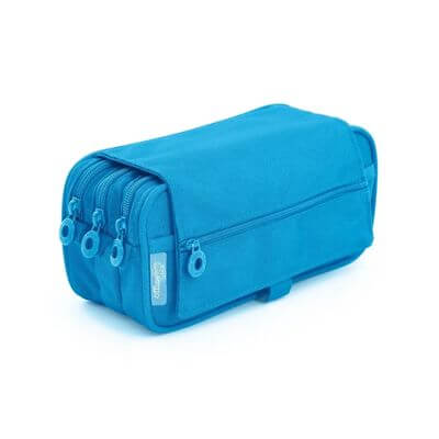 Estoig portatot triple OfficeBox blau clar